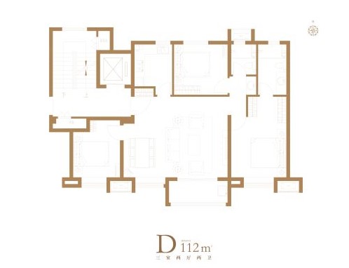 D 112㎡ 三室两厅两卫